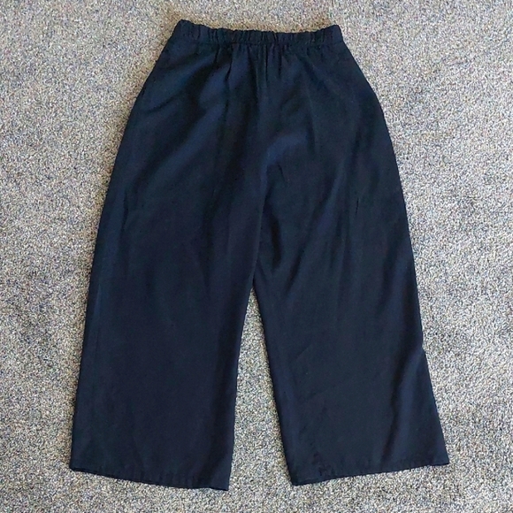 Bryn Walker High Rise Wide Leg Elastic Waist Pull On Pant Large Minimalist - Picture 1 of 7